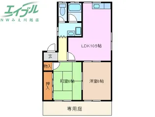 水谷コーポラス【2階】の間取り