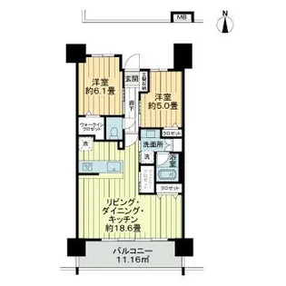 ライオンズ浦添城間グランテラス【14階】の間取り