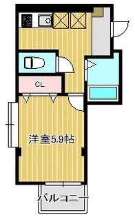 神奈川県川崎市中原区下小田中3【マンション】の間取り
