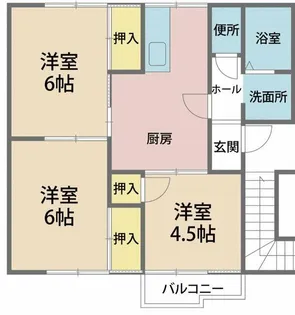 ポルシェ上矢部【1階】の間取り