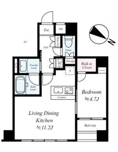 アーリアシティ日本橋【4階】の間取り