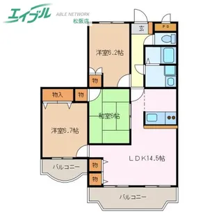 中川ファーストマンションV【4階】の間取り