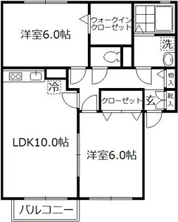 カサベルテ【1階】の間取り