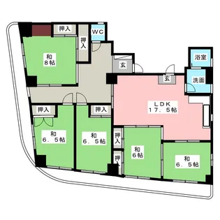 GLAN REGARIA【6階】の間取り