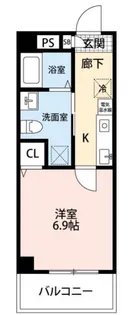 中台けやき苑【4階】の間取り