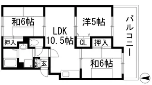 グリーンパレス【2階】の間取り