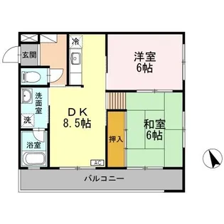 ルネッサ三和町【2階】の間取り