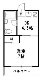 EAST BEACH弐番館【1階】の間取り