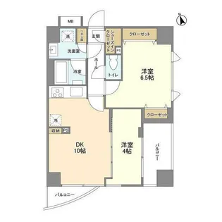 パークフラッツ芝浦【9階】の間取り