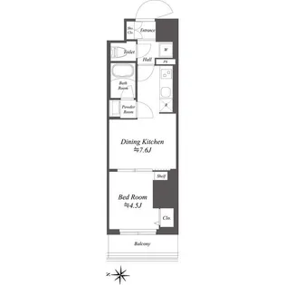 ドゥーエ亀戸II【2階】の間取り