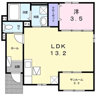 ブルーディアマンテ【1階】の間取り