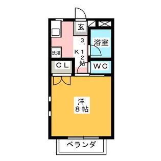 シャトルハイツ【1階】の間取り