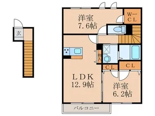 ブラウニーフラッツ【2階】の間取り