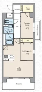 アーバン トレジャー ケヤキ【4階】の間取り