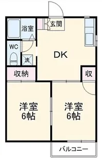 エステートなかざとC【1階】の間取り