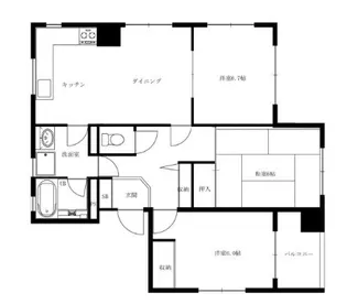 横浜コスタセイス【3階】の間取り