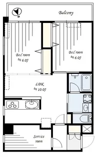 サナイマンション【3階】の間取り
