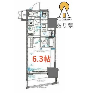 ZOOM横浜桜木町【3階】の間取り