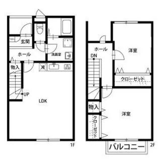 アスピリア ボンヌ ジュルネー【1階】の間取り