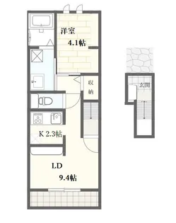 エスコート和音B【2階】の間取り