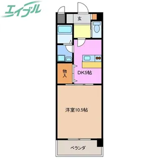 タウンエステート西浦【5階】の間取り