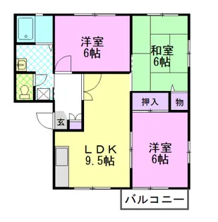 マロニエタウン錦 B棟【1階】の間取り