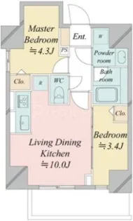 ドゥーエ王子神谷【2階】の間取り