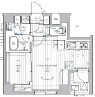 PREMIUM CUBE 西荻窪#mo【7階】の間取り