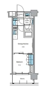 ルフォンプログレ押上EAST【5階】の間取り