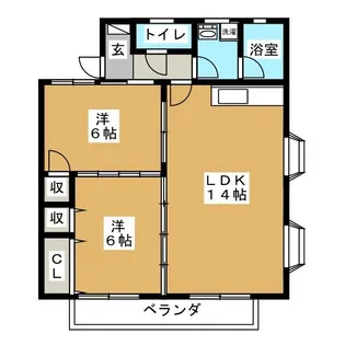 コートタウンソフィア B棟【1階】の間取り