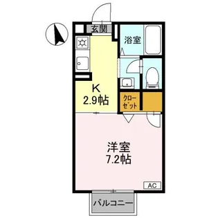 ハイツ定栄 E【2階】の間取り