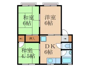 ベルメゾン平野【1階】の間取り