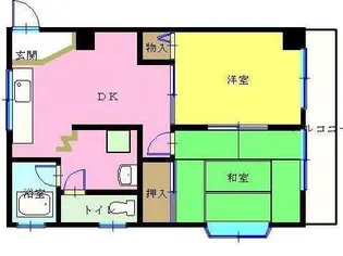スカイコートオンダ【2階】の間取り