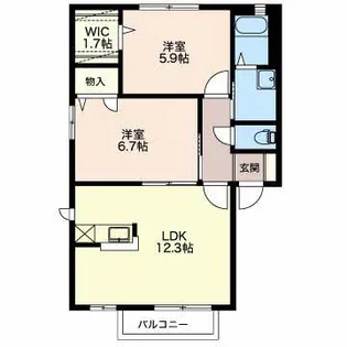 グランドール B【1階】の間取り