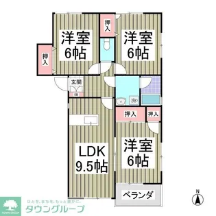 福島ハイツB-2【1階】の間取り