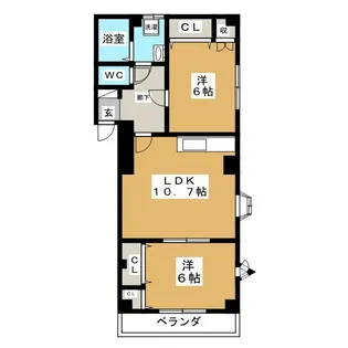 ドルミ・ラ・ベル【1階】の間取り