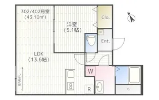 ザ・パークハウス東京【4階】の間取り