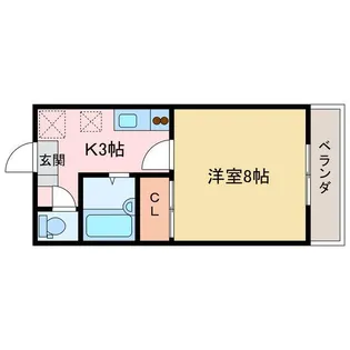 ビューハイツ【3階】の間取り