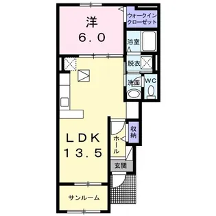 ゼフィール新富士【1階】の間取り
