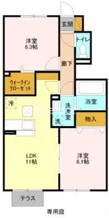 カサヴェール1【1階】の間取り