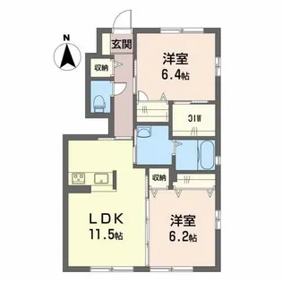 シャーメゾン初月 C棟【1階】の間取り