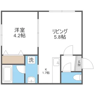 アズーリ中の島壱番館【1階】の間取り
