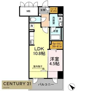 セントラルコートU【2階】の間取り