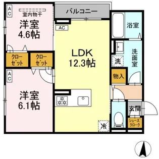 セレスティア柴又V五月雨【2階】の間取り