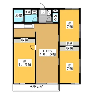 ヘリオス378小平栄町【2階】の間取り