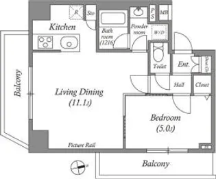 ルクレ上北沢ルネサンスコート【4階】の間取り