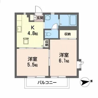 メゾン・オルム【1階】の間取り