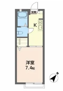 ランドロ一ド・オチ 千日【2階】の間取り