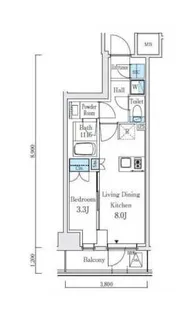 テラス駒込サウス【11階】の間取り