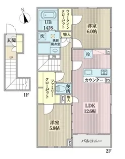 Esmeralda【2階】の間取り